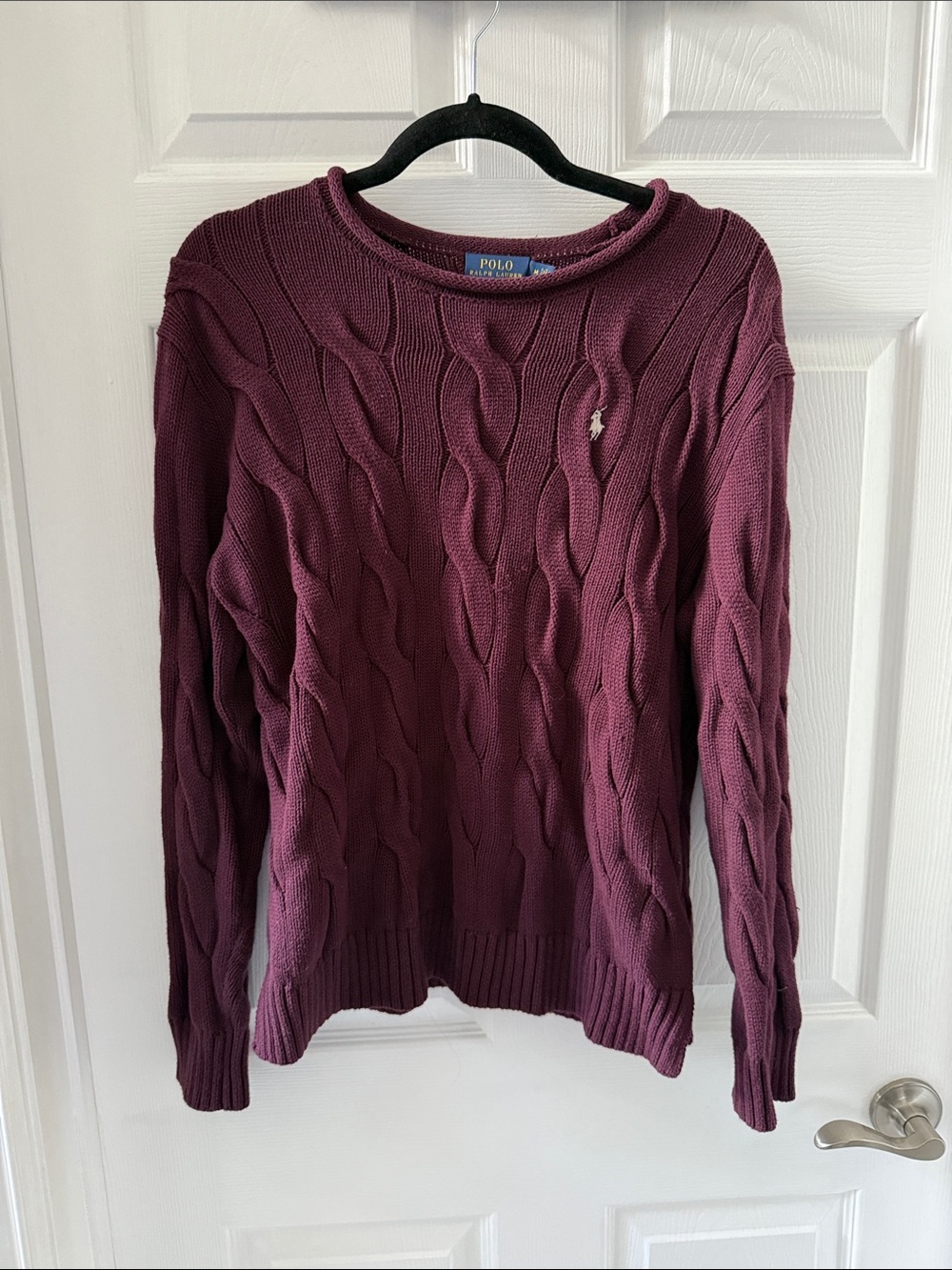 Polo by Ralph Lauren Women's Cable Crewneck Sweater - Plum
